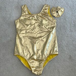 GYMNASTICS-DANCE GOLD LEOPARD, L(12-14)